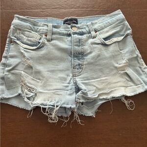 Lucky Brand Light Blue Ripped Jean Shorts
